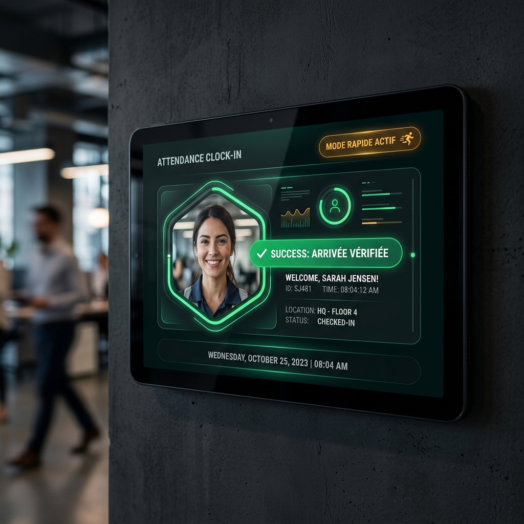 Mode Kiosque et pointage rapide sur borne tablette